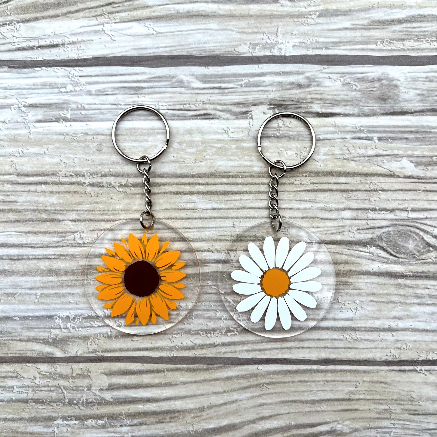 Acrylic Flower Keychain