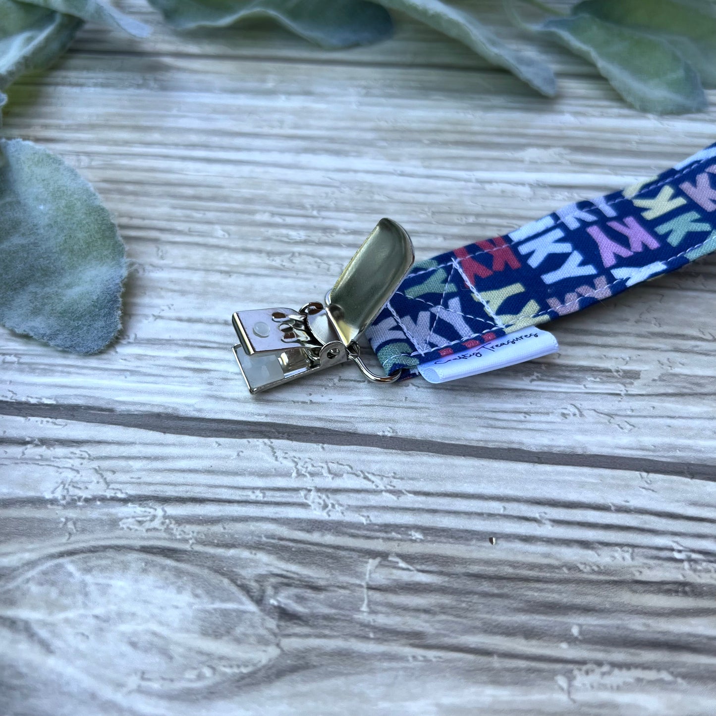 Kentucky Blue Pacifier Clip