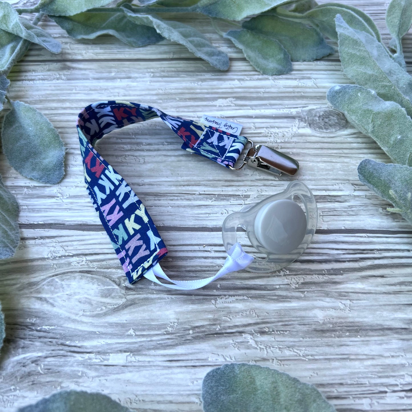 Kentucky Blue Pacifier Clip