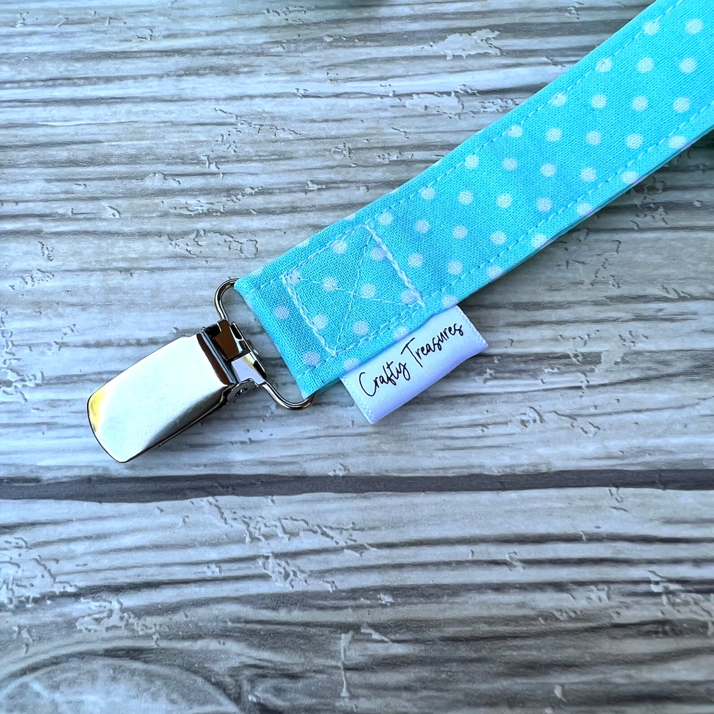 Aqua Dots Pacifier Clip