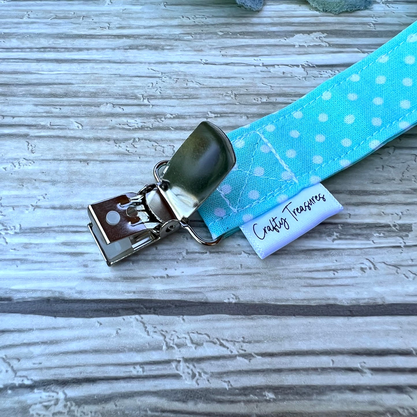 Aqua Dots Pacifier Clip