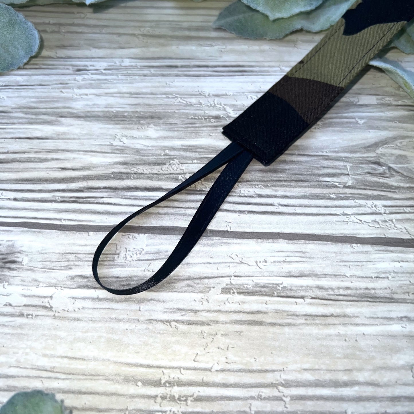 Green Camo Pacifier Clip