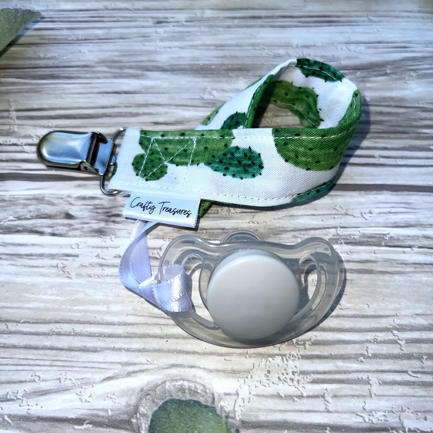 Cactus Pacifier Clip