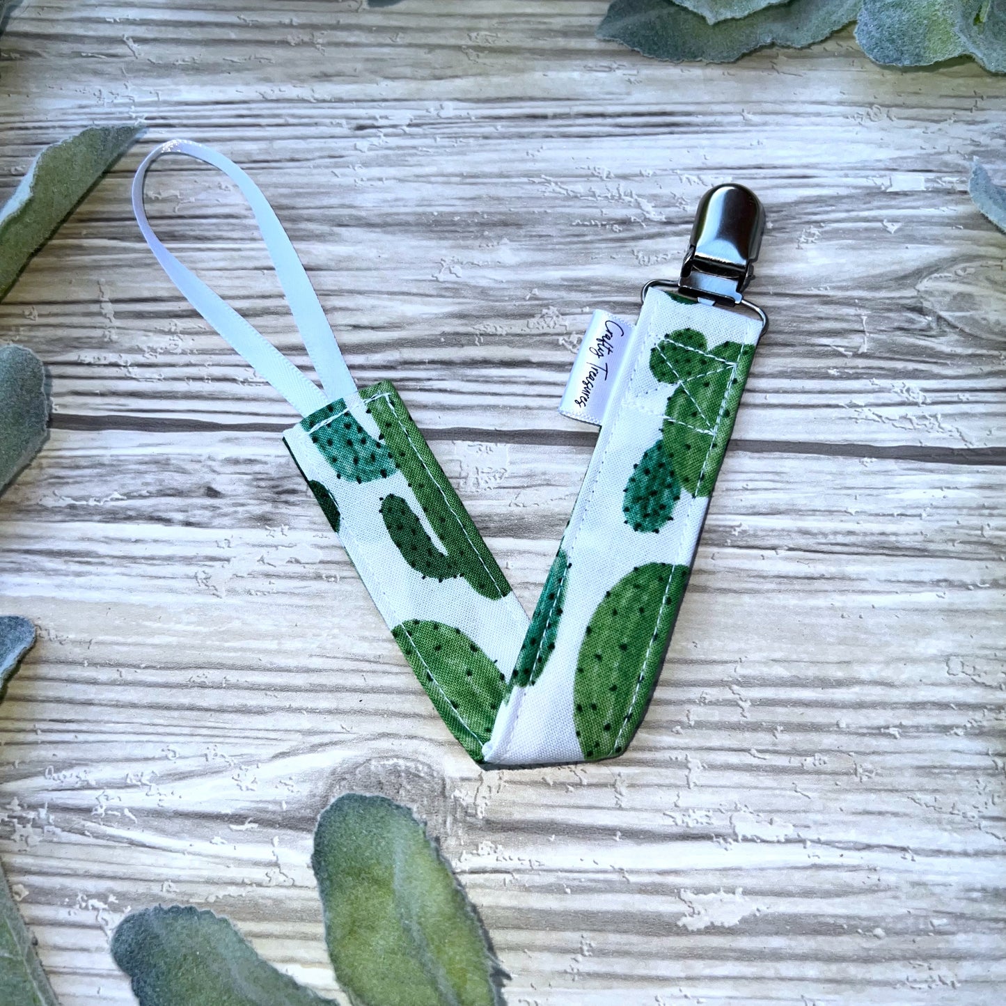 Cactus Pacifier Clip