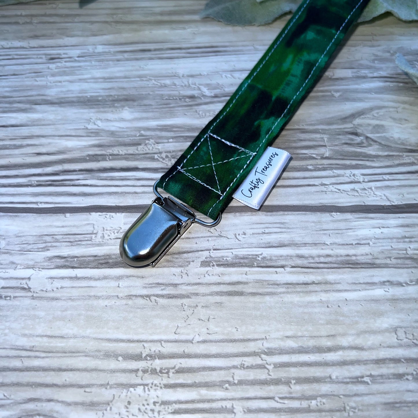 Green Pacifier Clip