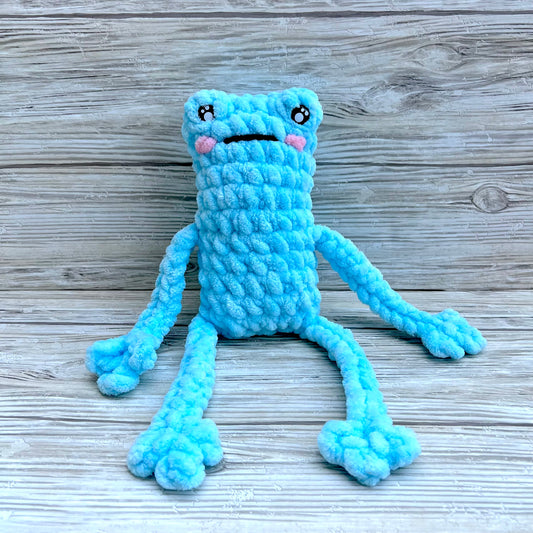 Large Leggy Froggy - Baby Blue