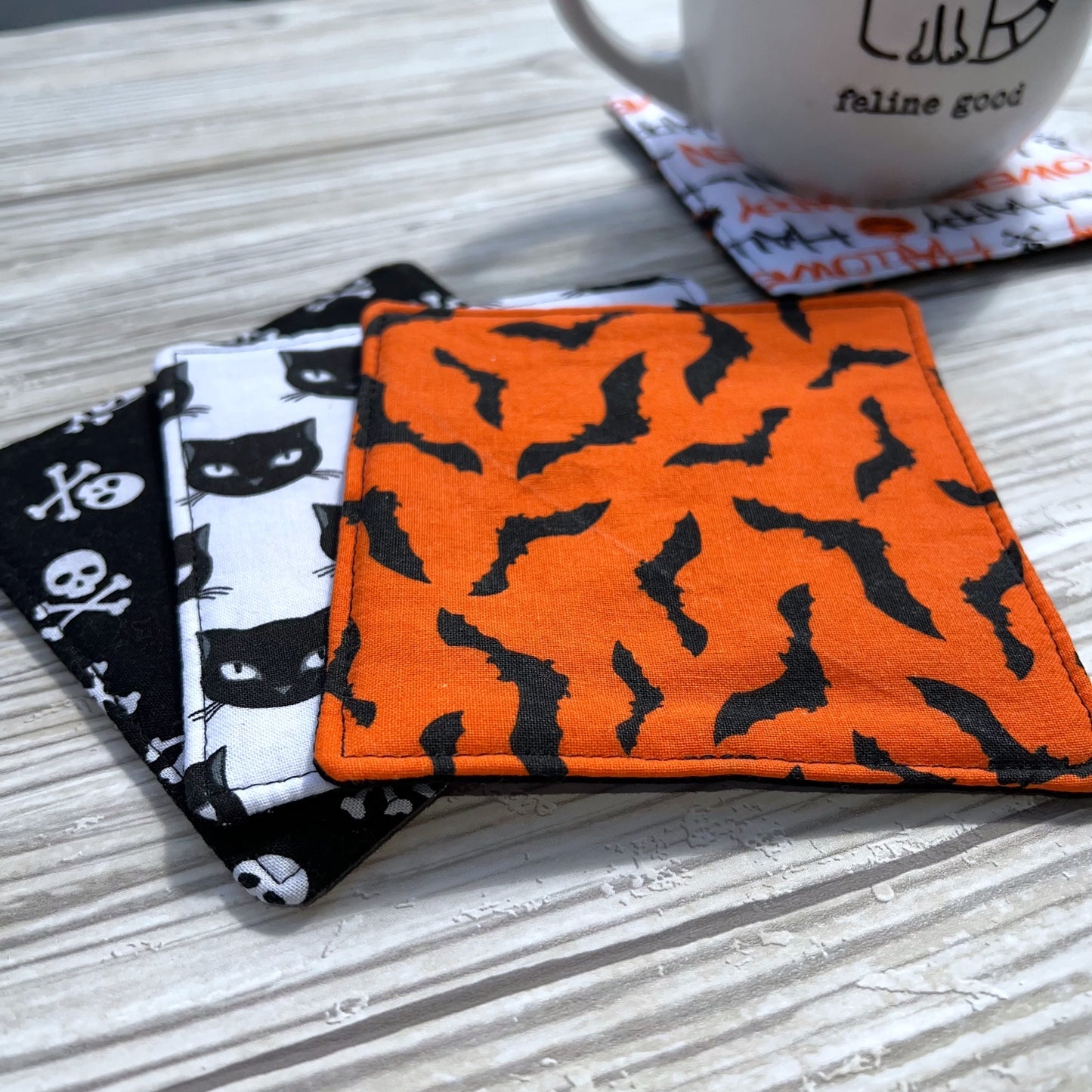 Halloween Fabric Coaster Set