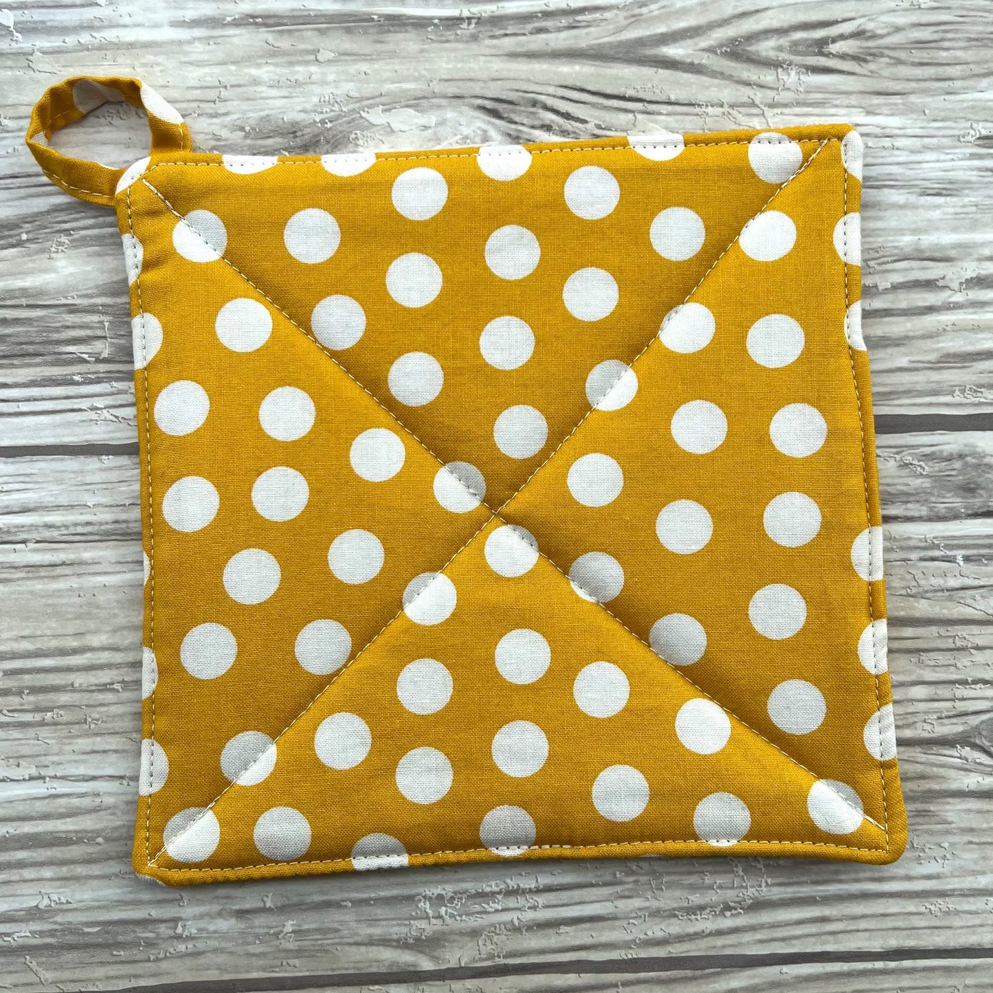 Mustard Dots Pot Holder