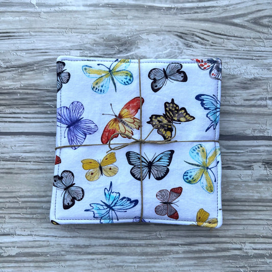Butterflies Fabric Coaster Set
