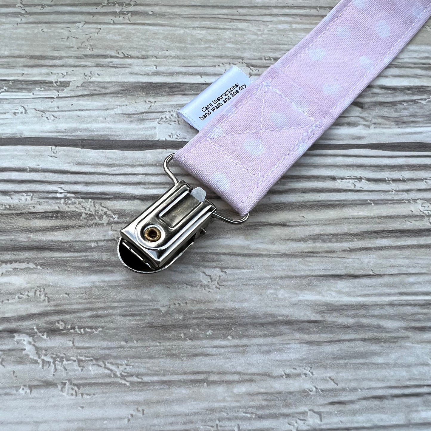 Baby Pink Splotches Pacifier Clip
