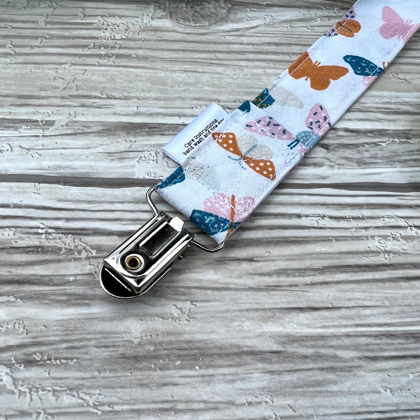 Floral Butterfly Pacifier Clip