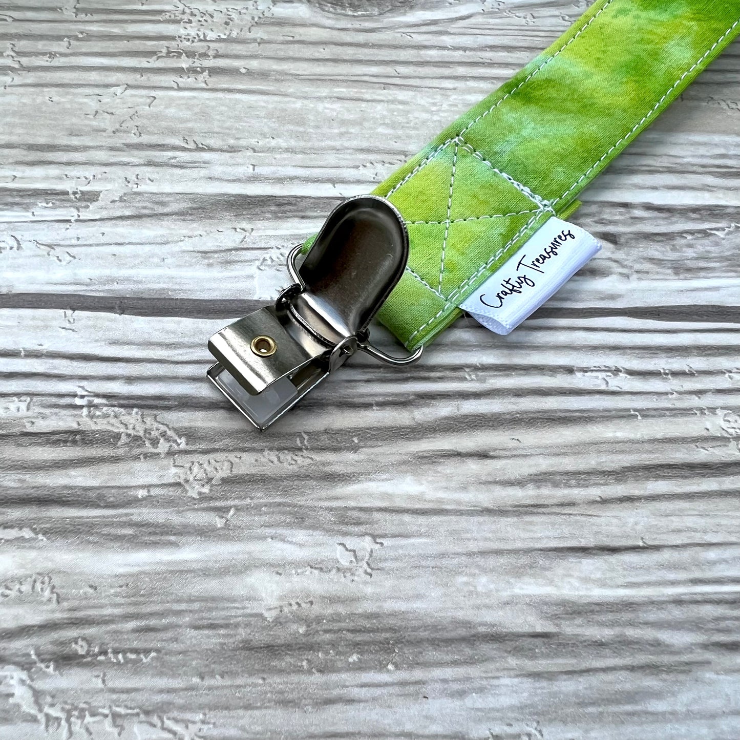 Lime Tie Dye Pacifier Clip