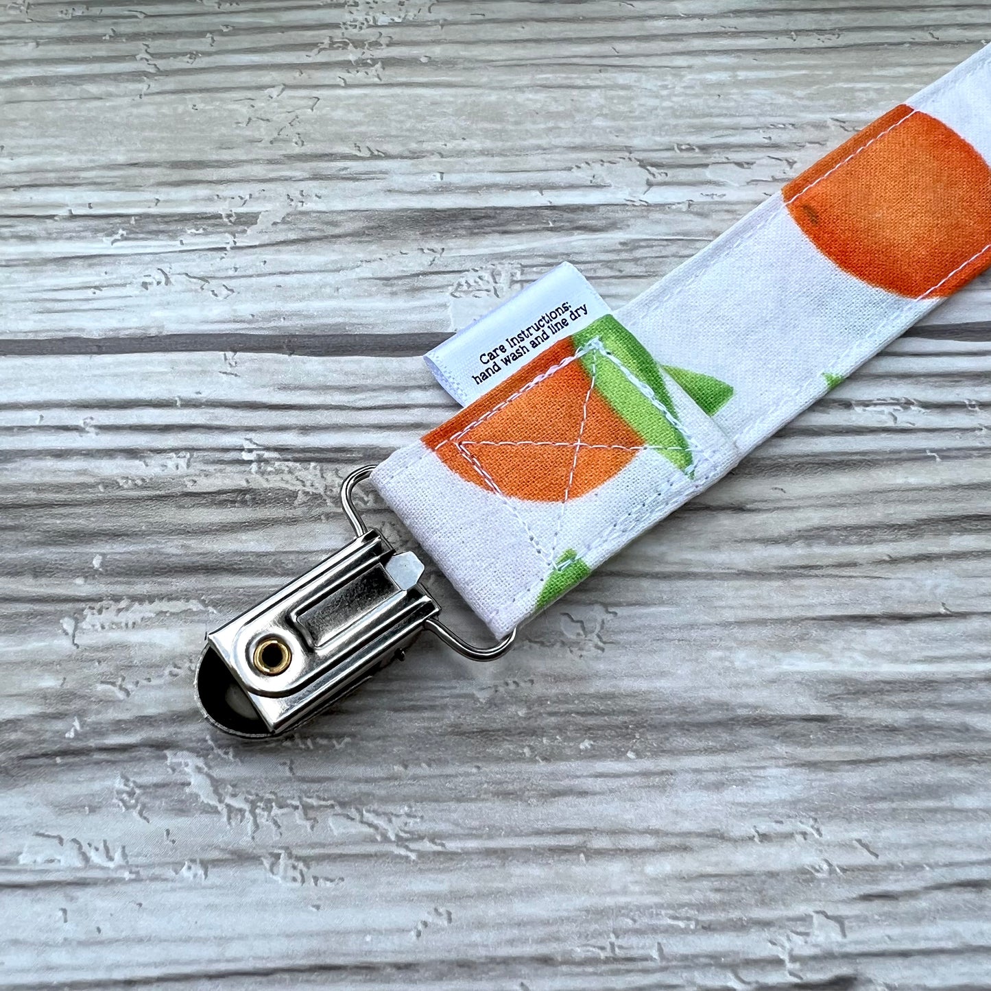 Sweet Clementines Pacifier Clip