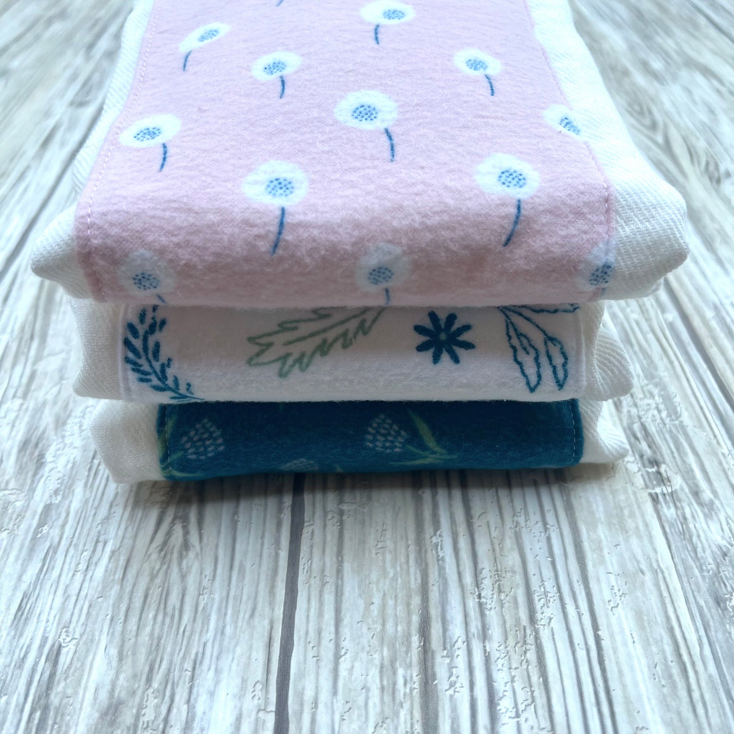 Floral Butterfly Burp Cloth Set