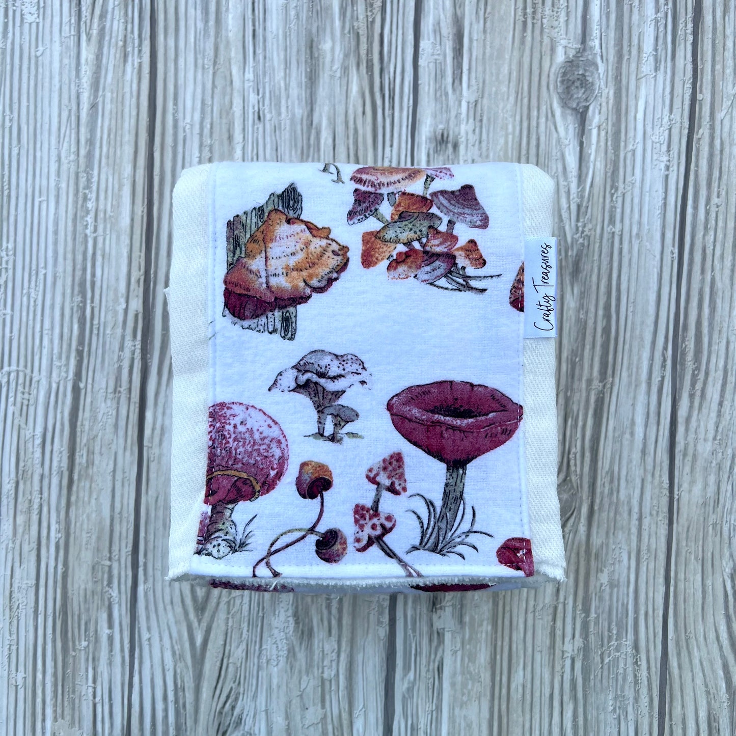 Red & Orange Mushrooms Burp Cloth Set