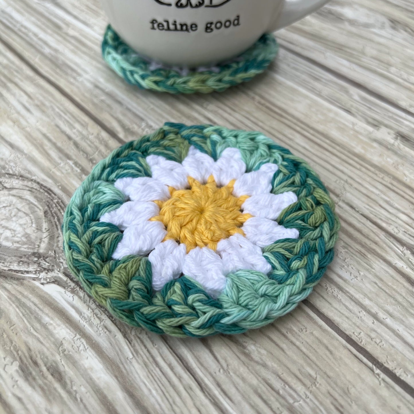 Kelp Green Daisy Coaster