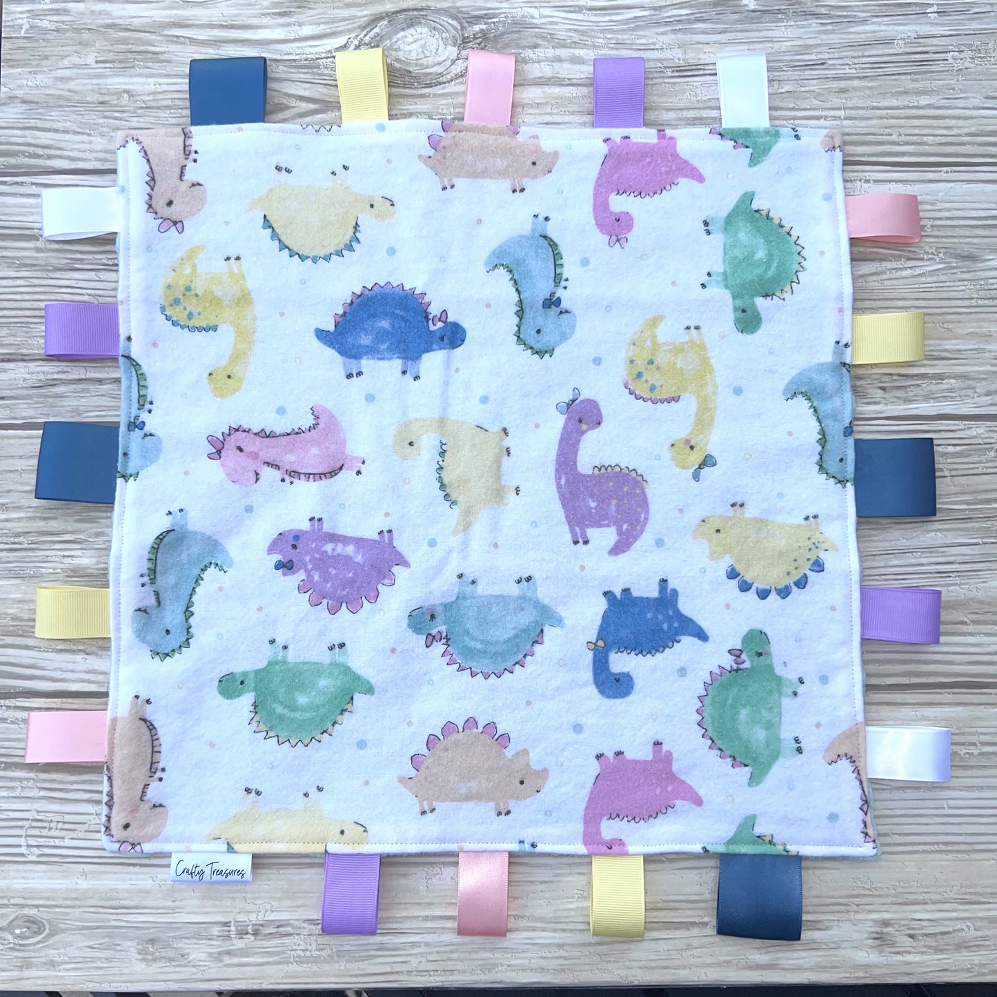 Pastel Dinosaurs Tag Blanket