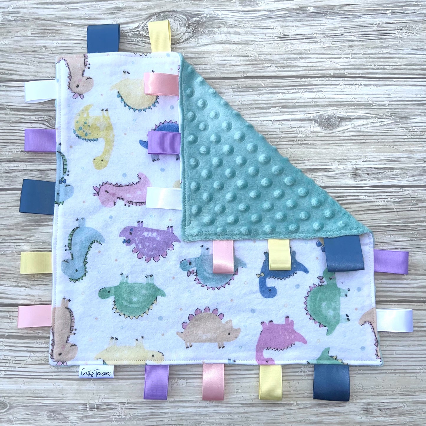 Pastel Dinosaurs Tag Blanket